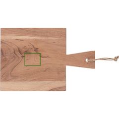 Tabla de Cocina Madera Acacia con Cordón de Yute | Frontal | 50 x 40