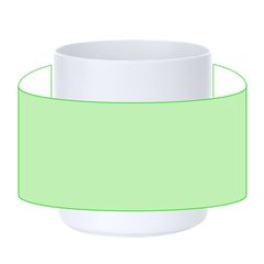 Taza Compostable 350ml | Alrededor de la taza | 160 x 60
