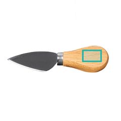 Tabla de bambú con mango y cuchillo para quesos | ZONA3 | 15 x 25