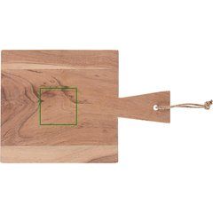 Tabla de Cocina Madera Acacia con Cordón de Yute | Frontal | 70 x 70