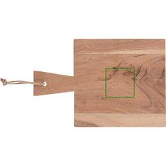 Tabla de Cocina Madera Acacia con Cordón de Yute | Trasera | 70 x 70
