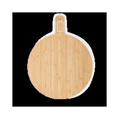 Tabla redonda de bambú para servir | Asa | 30 x 50