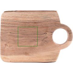 Tabla de Servir en Madera Acacia Bordes Redondeados | Frontal | 70 x 70