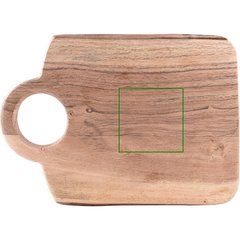 Tabla de Servir en Madera Acacia Bordes Redondeados | Trasera | 70 x 70