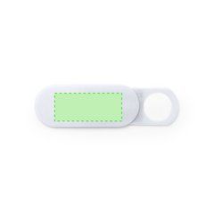 Tapa webcam antibacteriana personalizada | Centrado cara A | 20 x 8
