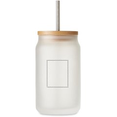 Tarro Mason con Pajita 400ml para Sublimación | Lado 1 | 35 x 45