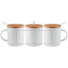 Taza 380ml con Tapa Bambú y Cuchara | MUG TC | 185 x 70