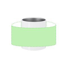 Taza de acero blanca con asa mosquetón 220ml | Area 2 | 180 x 70