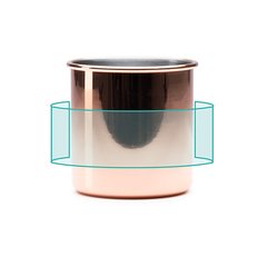 Taza de acero inoxidable cobre y asa dorada 480ml | ZONA3 | 140 x 40