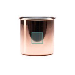 Taza de acero inoxidable cobre y asa dorada 480ml | ZONA3 | 20 x 20
