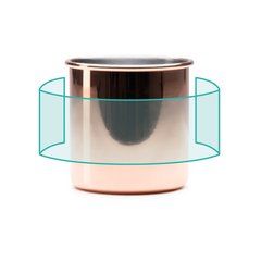 Taza de acero inoxidable cobre y asa dorada 480ml | ZONA4 | 140 x 40