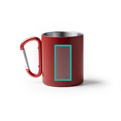 Taza de acero reciclado con mosquetón | ZONA3 | 25 x 55