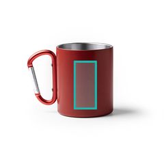 Taza de acero reciclado con mosquetón | ZONA3 | 25 x 55