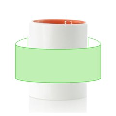 Taza blanca alta calidad interior de colores especial grabado a láser | Alrededor de la taza | 165 x 60