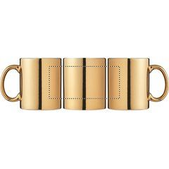 Taza Cerámica 300ml con acabado metálico | Circunferencia | 130 x 60