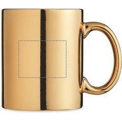 Taza Cerámica 300ml con acabado metálico | Lateral Derecho | 45 x 35