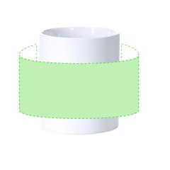 Taza Cerámica 350ml Mate Sublimable | Alrededor de la taza | 190 x 70