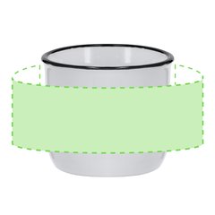 Taza cerámica 85ml vintage bicolor sublimación | Area 2 | 100 x 30