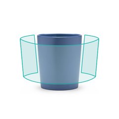 Taza cerámica con asa cuadrada 400ml | ZONA4 | 170 x 70