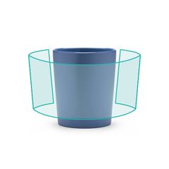 Taza cerámica con asa cuadrada 400ml | ZONA4 | 170 x 70