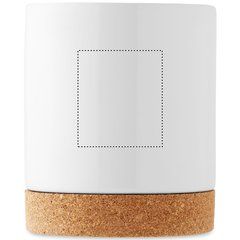 Taza Cerámica con Base de Corcho 280 ml | OPPOSITE OF HANDLE | 35 x 40