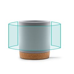 Taza de cerámica con base extraíble | ZONA4 | 160 x 60