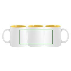 Taza Cerámica Blanca 350ml a Láser del Color Interior | Ambos | 160 x 70
