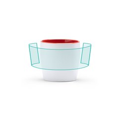 Taza de cerámica con interior de color | ZONA1 | 170 x 40