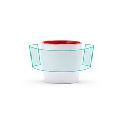 Taza de cerámica con interior de color | ZONA1 | 170 x 40