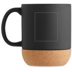Taza Cerámica Mate 300 ml con Base Corcho | Lateral Izquierdo | 40 x 50