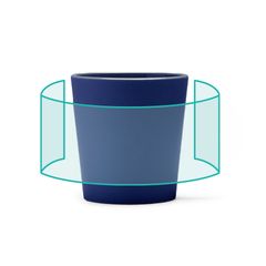 Taza de cerámica mate con asa cuadrada | ZONA4 | 142 x 65