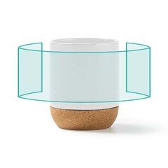 Taza de cerámica mate con base de corcho | ZONA1 | 150 x 50