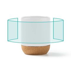 Taza de cerámica mate con base de corcho | ZONA1 | 150 x 50