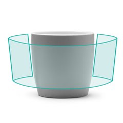 Taza cerámica mate interior blanco 230ml | ZONA4 | 150 x 40