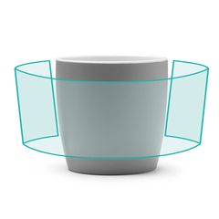 Taza cerámica mate interior blanco 230ml | ZONA4 | 150 x 40