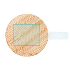 Taza de cerámica mate con tapa 370 ml | EXTRA_1 | 60 x 50