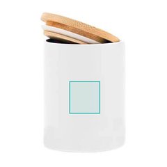 Taza de cerámica mate con tapa 370 ml | ZONA3 | 38 x 40