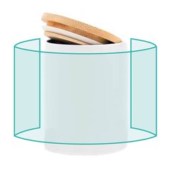 Taza de cerámica mate con tapa 370 ml | ZONA4 | 170 x 70