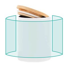 Taza de cerámica mate con tapa 370 ml | ZONA4 | 170 x 70