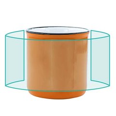 Taza de cerámica retro 300ml | ZONA4 | 140 x 50