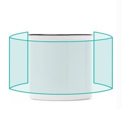 Taza cerámica retro para sublimar 300ml | ZONA1 | 180 x 50
