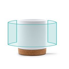 Taza de cerámica sublimable con base extraíble | ZONA4 | 190 x 60