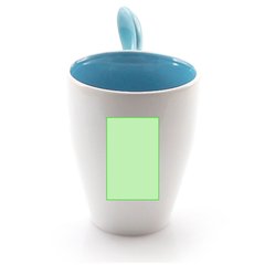 Taza cónica personalizable con cuchara | Centrado | 38 x 60