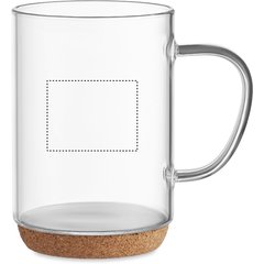 Taza de Cristal 400ml | Lateral Derecho | 45 x 35