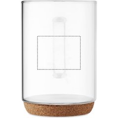 Taza de Cristal 400ml | OPPOSITE OF HANDLE | 45 x 35