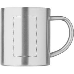 Taza doble pared acero reciclado 260 ml | Lateral Derecho | 35 x 60