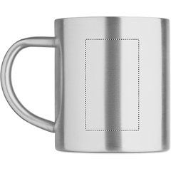 Taza doble pared acero reciclado 260 ml | Lateral Izquierdo | 35 x 60