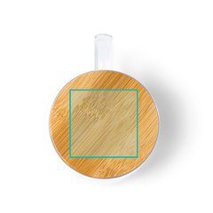 Taza doble pared de cristal con tapa | ZONA1 | 50 x 50