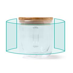 Taza doble pared de cristal con tapa | ZONA2 | 175 x 50
