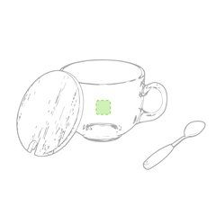 Taza Ecológica con tapa y cuchara a juego | Cara A | 25 x 25